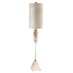 Tischlampen|Schlafzimmer Lampen*Elstead Tischlampe ABUELA Creme H:102cm Design Bodenlampe
