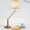 Giovanni Battista Tischlampe Bronze Hell Stoffschirm Snodo< Tischlampen|Schlafzimmer Lampen
