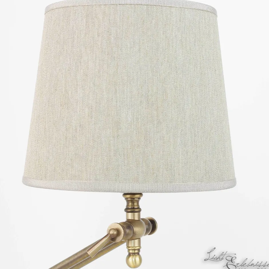 Giovanni Battista Tischlampe Bronze Hell Stoffschirm Snodo< Tischlampen|Schlafzimmer Lampen