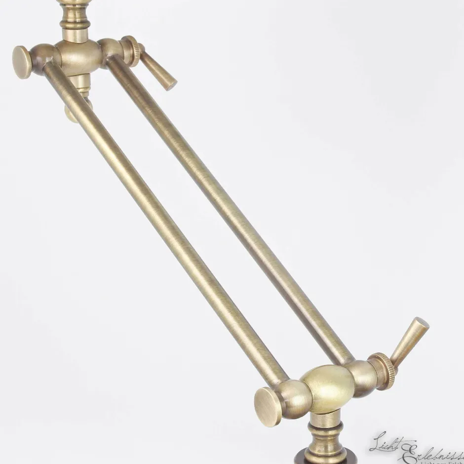 Giovanni Battista Tischlampe Bronze Hell Stoffschirm Snodo< Tischlampen|Schlafzimmer Lampen