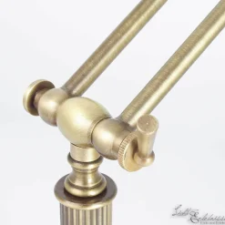 Giovanni Battista Tischlampe Bronze Hell Stoffschirm Snodo< Tischlampen|Schlafzimmer Lampen