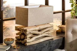 Invicta Interior Tischlampe Design Treibholz Stoff Unikat ATHELLA< Lampen Treibholz|Tischlampen