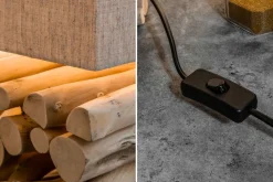 Invicta Interior Tischlampe Design Treibholz Stoff Unikat ATHELLA< Lampen Treibholz|Tischlampen