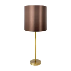 Tischlampen|Schlafzimmer Lampen*Giovanni Battista Tischlampe E27 58,5 cm Ø 20 cm in Bronze hell Braun