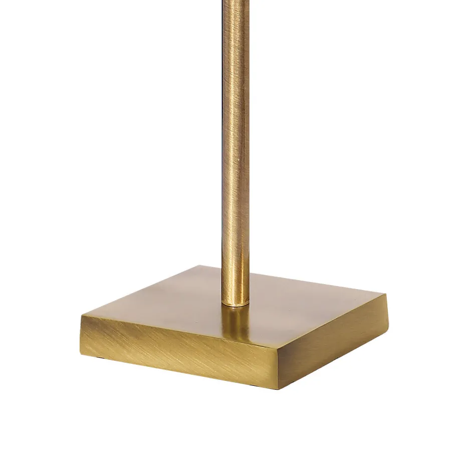 Giovanni Battista Tischlampe E27 68,5 cm Messing Stoff in Bronze hell Braun< Tischlampen|Schlafzimmer Lampen