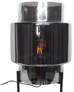 By Rydéns Tischlampe E27 37 cm Metall Rauchglas Dreibein< Wohnzimmerlampen|Metall Lampen