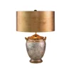 Wohnzimmerlampen|Metall Lampen*Elstead Tischlampe E27 Silber Antik Gold 61 cm hoch Klassisch