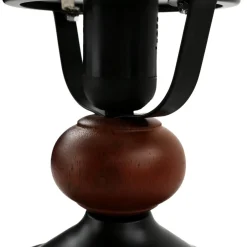 Easylight Tischlampe Echt-Holz Glas Landhausstil rustikal< Wohnzimmerlampen|Glaslampen