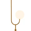 Jupiter Tischlampe Echt-Messing Glas G9 73 cm hoch in Gold Weiß< Tischlampen|Schlafzimmer Lampen