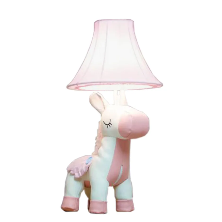 Kinderzimmerlampen|Kinderlampen*Happy Lamps Tischlampe Einhorn Rosa 51 cm Kinderzimmer Schlafzimmer