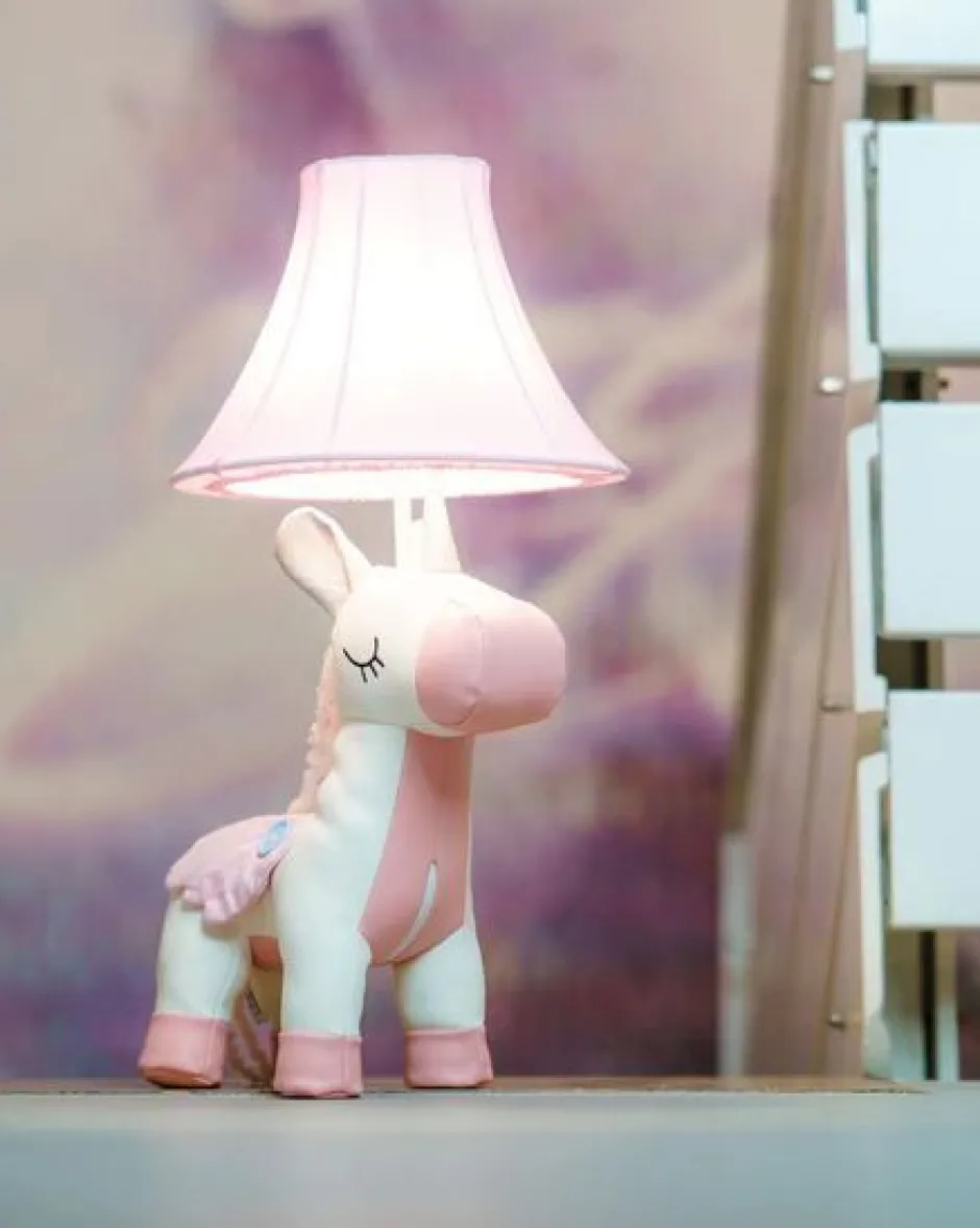 Kinderzimmerlampen|Kinderlampen*Happy Lamps Tischlampe Einhorn Rosa 51 cm Kinderzimmer Schlafzimmer