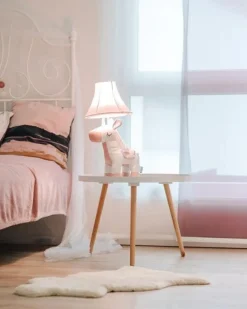 Kinderzimmerlampen|Kinderlampen*Happy Lamps Tischlampe Einhorn Rosa 51 cm Kinderzimmer Schlafzimmer