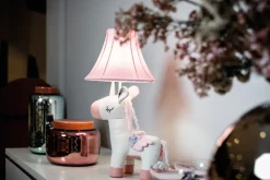 Kinderzimmerlampen|Kinderlampen*Happy Lamps Tischlampe Einhorn Rosa 51 cm Kinderzimmer Schlafzimmer