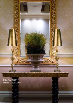 Tischlampen|Schlafzimmer Lampen*Elstead Tischlampe EXTRATO Blattgold H:102cm Bodenleuchte