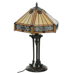 Elstead Tischlampe FARFALLA 4 H:59cm Tiffany Wohnzimmer< Glaslampen|Designerlampen