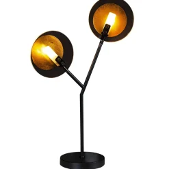 By Rydéns Tischlampe 2-flammmig 59 cm Schwarz Gold aus Glas Metall< Wohnzimmerlampen|Metall Lampen