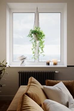 By Rydéns Tischlampe Glas 30 cm hoch Weiß marmoriert E27 Pilz Look< Wohnzimmerlampen|Metall Lampen