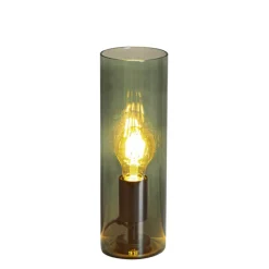 Wohnzimmerlampen|Metall Lampen*By Rydéns Tischlampe Glas Metall 30 cm hoch Grün E27 Zylinder