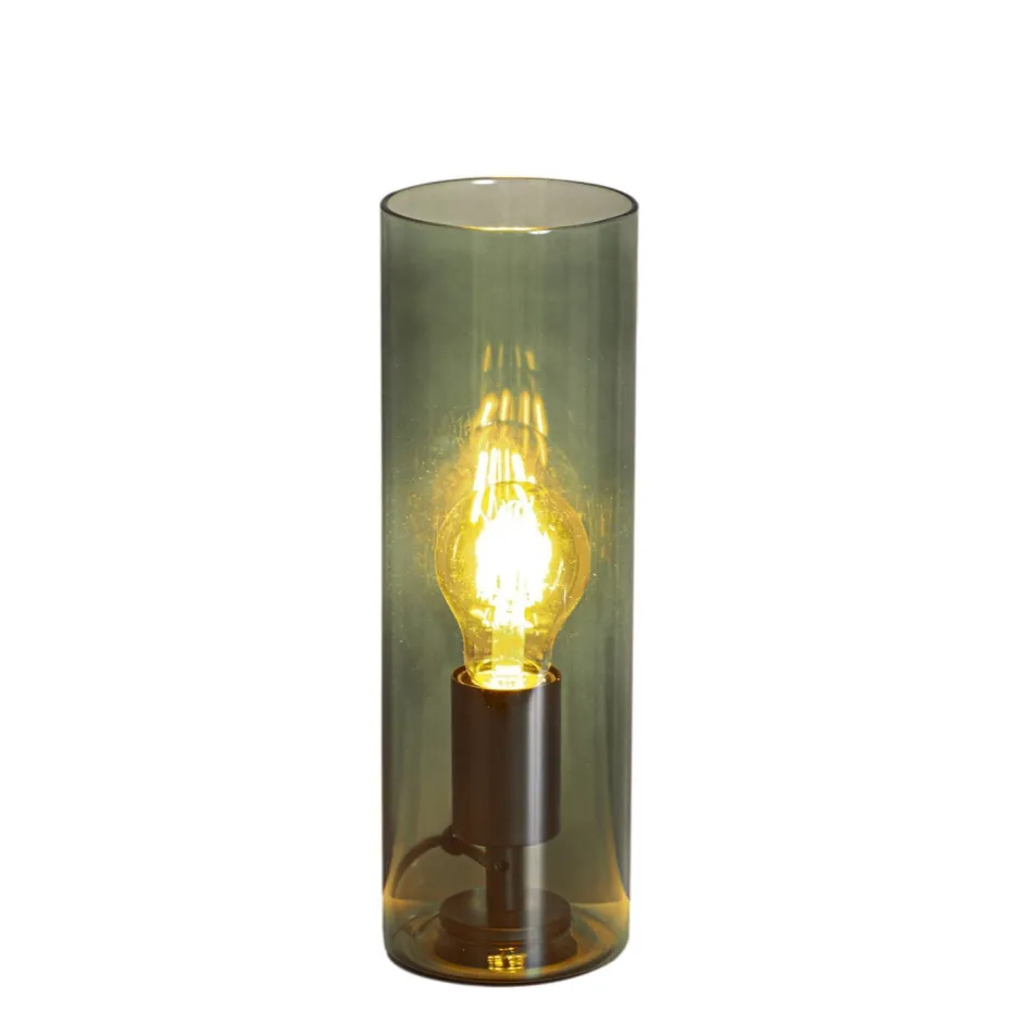 Wohnzimmerlampen|Metall Lampen*By Rydéns Tischlampe Glas Metall 30 cm hoch Grün E27 Zylinder