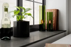 Wohnzimmerlampen|Metall Lampen*By Rydéns Tischlampe Glas Metall 30 cm hoch Grün E27 Zylinder