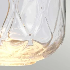 Elstead Tischlampe Glas Stoff 67,5 cm beleuchteter Sockel< Wohnzimmerlampen|Glaslampen