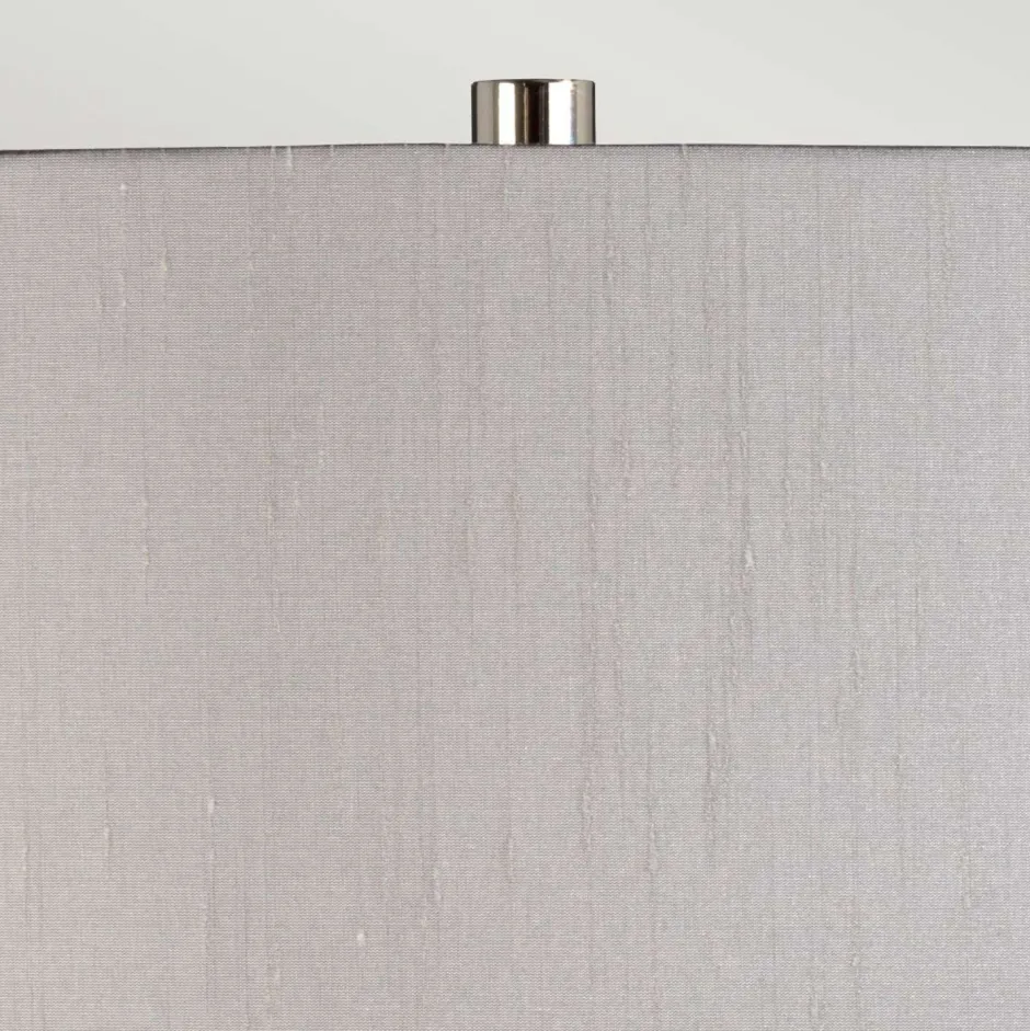 Elstead Tischlampe Glas Stoff 67,5 cm beleuchteter Sockel< Wohnzimmerlampen|Glaslampen