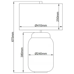 Elstead Tischlampe Glas Stoff 67,5 cm beleuchteter Sockel< Wohnzimmerlampen|Glaslampen