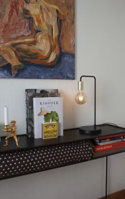 Wohnzimmerlampen|Metall Lampen*By Rydéns Tischlampe Glas Weiß matt 40 cm E27 Kabelschalter