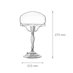 Giovanni Battista Tischlampe Glasschirm Grün aus Echt-Messing< Glaslampen|Metall Lampen