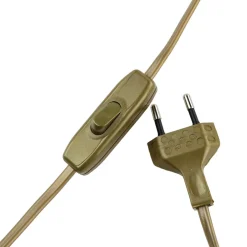 Giovanni Battista Tischlampe Glasschirm Weiß Echt-Messing Jugendstil< Wohnzimmerlampen|Glaslampen