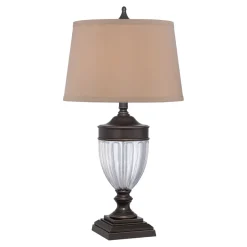 Stofflampen|Designerlampen*Elstead Tischlampe GOBLET in Bronze H:80cm Wohnzimmer