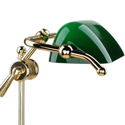 Bürolampen|Metall Lampen*Giovanni Battista Tischlampe Gold 24K Echt-Messing Jugendstil