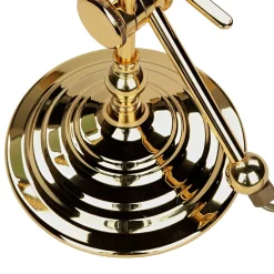 Bürolampen|Metall Lampen*Giovanni Battista Tischlampe Gold 24K Echt-Messing Jugendstil