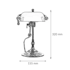 Bürolampen|Metall Lampen*Giovanni Battista Tischlampe Gold 24K Echt-Messing Jugendstil