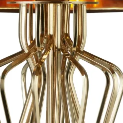 Wohnzimmerlampen|Designerlampen*Searchlight Tischlampe Gold Schwarz 72 cm hoch E27 Metall Satin