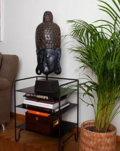 By Rydéns Tischlampe Holz E27 75 cm hoch Schwarz Dunkelbraun< Wohnzimmerlampen|Schlafzimmer Lampen