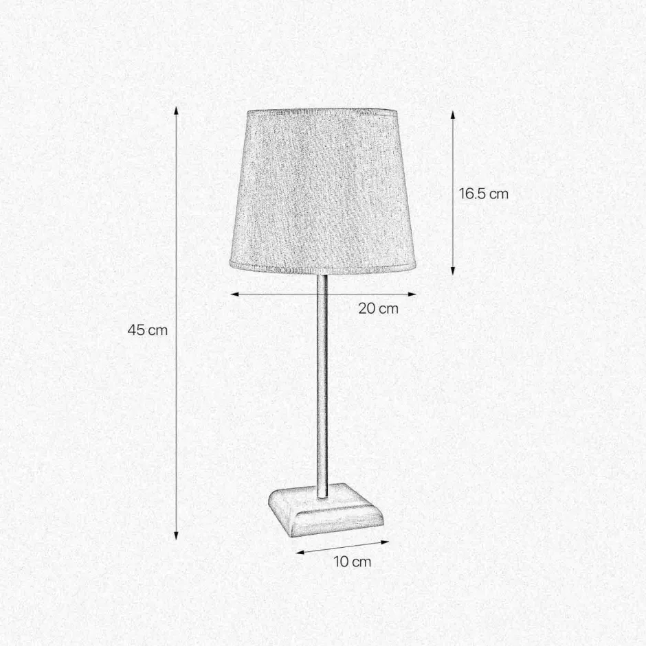 Tischlampen|Schlafzimmer Lampen*Giovanni Battista Tischlampe in Bronze matt Beige E27 45 cm Messing Stoff