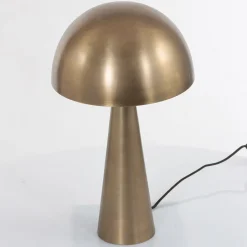 Steinhauer Tischlampe indirekt Metall in Bronze 42 cm E27 stylisch< Tischlampen|Schlafzimmer Lampen