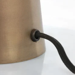 Steinhauer Tischlampe indirekt Metall in Bronze 42 cm E27 stylisch< Tischlampen|Schlafzimmer Lampen