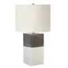 Tischlampen|Schlafzimmer Lampen*Elstead Tischlampe Keramik 60cm hoch Creme Grau Nachttisch