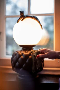 By Rydéns Tischlampe Keramik Glas 45 cm hoch Schwarz Weiß Grün< Wohnzimmerlampen|Glaslampen