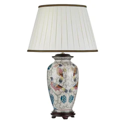 Stofflampen|Keramiklampen*Elstead Tischlampe Keramik Stoff in Creme 72cm Klassisch E27