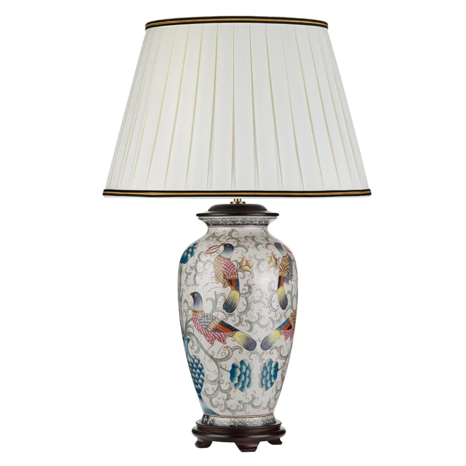 Stofflampen|Keramiklampen*Elstead Tischlampe Keramik Stoff in Creme 72cm Klassisch E27