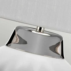 Tischlampen|Schlafzimmer Lampen*Elstead Tischlampe Keramik Stoff E27 56,2 cm hoch OLWEN