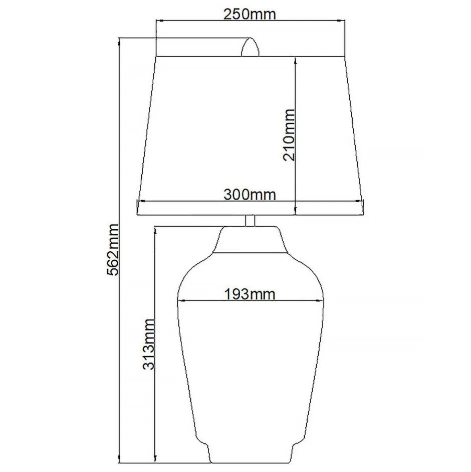 Tischlampen|Schlafzimmer Lampen*Elstead Tischlampe Keramik Stoff E27 56,2 cm hoch OLWEN