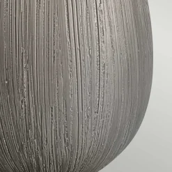 Tischlampen|Schlafzimmer Lampen*Elstead Tischlampe Keramik Stoff 54 cm E27 Modern in Silber Grau