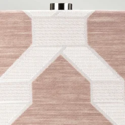 Wohnzimmerlampen|Stofflampen*Elstead Tischlampe Keramik Stoff E27 69 cm hoch Weiß Rosa