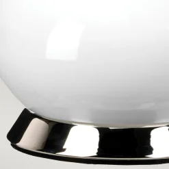 Wohnzimmerlampen|Stofflampen*Elstead Tischlampe Keramik Stoff E27 69 cm hoch Weiß Rosa