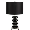 Tischlampen|Moderne Lampen*Elstead Tischlampe LAZI Schwarz Porzellan H:60cm Lampe