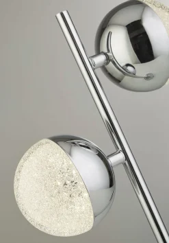 Glaslampen|Retro Lampen*Searchlight Tischlampe LED Chrom 4000 K 1345 lm 45 cm Metall Retro